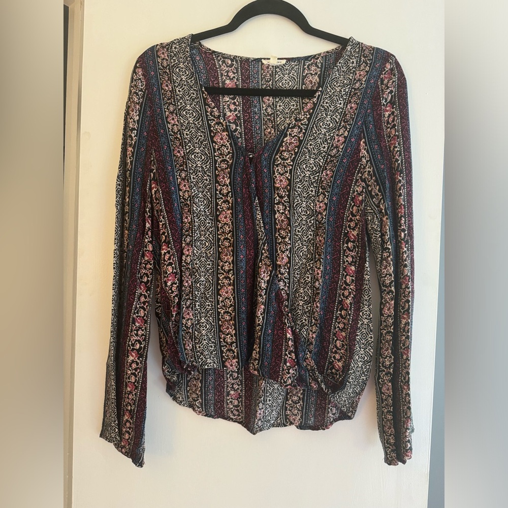 Boho Long Sleeve Shirt Size Small En Crème